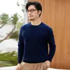 Suéter de cachemira, cachemira pura de cabra, nuevo estilo otoño/invierno, suéter de punto de cuello redondo moderno, casual, color liso, suéter de punto cálido