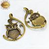 A4990 Accesorios Metálicos para Joyería DIY Estilo Coreano Accesorios para Joyería Aleación Búho 7.8 Gramos