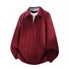 Suéter de Invierno Estilo Americano Falso Dos Piezas con Cuello en V para Hombre, Holgado Uniforme Escolar, Capa Base Cálida, Suéter Grueso de Punto para Hombre