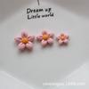 Accesorios de resina para bricolaje, color oscuro, taza con flor de cinco pétalos, funda para teléfono móvil, tocado, horquilla, accesorios para coche, material para parches
