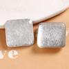 Aretes de parche de resina de amor agrietado de papel de aluminio plateado brillante de color claro fresco, horquilla, tocado, flor para zapato, joyería DIY