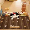 Alfombra de Entrada de Bucle de Seda Linda Alfombrilla Antideslizante y Resistente a Manchas Alfombrilla para Pies Puerta de Entrada Alfombra de Dibujos Animados Se Puede Cortar y Envío Gratis