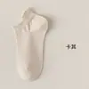 Calcetines de verano para mujer, algodón puro, malla fina, transpirables, 100% algodón, antibacterianos 10A, sin costuras, todo algodón, con tiradores, calcetines cortos