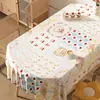 Toalha de Mesa Estilo Creme Impermeável e à Prova de Óleo Toalha de Mesa Sem Lavagem 2026 Novo Modelo Luxo Leve High-End Toalha de Mesa para Mesa de Centro Oval