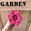 Flor Artificial Rosa com Pétalas Enroladas 12 Cores Cabeça de Flor Falsa Flores Artificiais de Alta Qualidade Decoração de Parede de Flores para Casamento Diâmetro 9cm Fabricante de Flores Artificiais