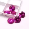 3 # Rubí redondo rojo rosa, corindón rojo sintético, gema sintética, Rubí3 # Rubí forma redonda