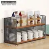 Estante de almacenamiento de escritorio, estante para bocadillos en mesa de comedor, estante para tazas en sala de estar, estante de almacenamiento de tazas multicapa para encimera de cocina para especias