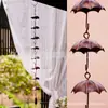 Cadena de Lluvia con Forma de Paraguas de Metal para Nuevo Producto Transfronterizo, Manualidades de Jardín, Decoración de Jardín, Regalo de Arte de Jardín de Metal