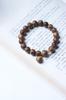 Pulsera de Agarwood Natural con Cuentas de Hoja de Jade Pulsera para Mujer, Cuentas de Joyería Fina Retro, Nuevo Estilo Chino