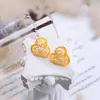 Pendientes de Molino de Viento con Diamantes en Tono Dorado de Estilo de Lujo Ligero de Nicho de Gama Alta para Mujer, Pendientes Cepillados Vintage para Uso Diario, Regalo, Venta al por Mayor