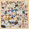 50 Adesivos de Gato e Cachorro Cartoon Fofos Decoração Graffiti Planner DIY Adesivos Criativos à Prova d'Água