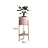 Suporte Moderno Simples Verde para Vasos de Dendrocalamus Prateleira de Flores de Ferro Forjado Multicamadas Rack de Armazenamento de Metal de Chão para Sala de Estar Varanda
