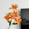 Flores Artificiais com 4 Cabeças, Lírios Narcisos 3D para Celebrações de Casamento, Salões de Casamento, Decorações de Hotel, Fábrica de Flores Artificiais Lírios Narcisos de 4 Cabeças