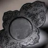 Porta-copos Antigos de Lata, Bandejas de Chá de Alta Qualidade, Tapetes de Chá, Textura Martelada Feita à Mão, Metal de Lata Antigo, Antiderrapante, Acessórios para Cerimônia do Chá Japonesa