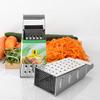 Rallador de Cuatro Lados de 8 pulgadas Cortador de Verduras Multifuncional Acero Inoxidable Rallador para Papa Rallador de Verduras de Cocina