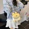 Bolsa Transversal Fofa Transfronteiriça, Mini Bolsa de Ombro da Moda, Bolsa Quadrada Pequena com Corrente, Bolsa de Mão, Estilo Coreano de Verão com Laço Novo Modelo