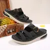 Pantuflas cruzadas europeas y americanas casuales con hebilla, cómodas, talla grande, en stock, pantuflas deportivas frescas de verano cruzadas para mujer, venta al por mayor, talla grande
