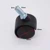Rueda universal de 1.5 pulgadas para muebles con freno, polea de rodaja de nailon, gabinete, electrodoméstico, rueda silenciosa de plástico PP de 2 pulgadas sin freno