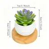 Bonsái de Planta Suculenta Simulada Mini Accesorios de Suculenta Falsa Artificial Planta Verde Pared DIY Adornos Decoración para el Hogar Plantas en Maceta