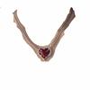 Colgante rojo punk de amor cadena de clavícula exagerada ins personalidad oscura nicho collar nuevo para mujer joyería al por mayor