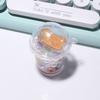 Vaso para batidos con forma de cabeza de oso de perla luminosa, cubo de hielo, botella, accesorios de verano, funda para teléfono móvil, llavero de belleza