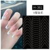 Adesivo de Unha Estilo Francês Vazado Adesivo de Unha Plano Arco Dupla Face Adesivo de Unha para Usar Adesivo de Unha em V Novo Adesivo para Pintura Spray de Nail Art Adesivo de Linha