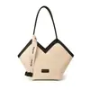 Bolsa Feminina Versátil Retrô Transfronteiriça 2025 Nova Tendência Moda Inverno Casual Bolsa de Ombro Color-Blocking Bolsa Tote para o Dia a Dia