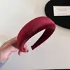 Diadema de Esponja de Ala Ancha a Cuadros Rojos de Alta Gama para Otoño e Invierno, Diadema de Pelo Versátil Retro de Alta Presión, Pasador, Accesorios para el Cabello