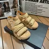 Sandalias de Velcro para Mujer Verano Nueva Moda Casual Sandalias de Plataforma de Una Tira para Uso Exterior Cómodas Sandalias Deportivas Planas