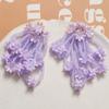 Escape Princesa Flor de Franja Cor Mágica Flor de Cordão Cipó Flor de Cordão diy grampo de cabelo trançado à mão acessórios de cabelo brincos material atacado