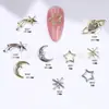 Arte de Uñas Joyas Nuevas para Uñas Joyería de Planetas Estrella de Metal Luna Meteorito Accesorios de Aleación para Uñas Decoración Taladro para Punta del Dedo