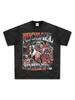 Marca Americana Retro Trendy Transfronteriza Camiseta Casual de Trapecio Volador MJ Estampada de Manga Corta Sudadera con Capucha de Cuello Redondo de Trabajo Pesado