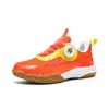 Novos Sapatos de Tênis de Mesa Badminton para Crianças Fivela Rotativa Profissional Sapatos para Crianças Sapatos Esportivos de Couro Antiderrapantes Sapatos para Meninas Meninos