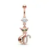 Acero Inoxidable Piercing de Ombligo Personalizado Anillo de Ombligo de Calavera Joyería para Piercing Moda Transfronteriza Piercing de Ombligo Botón de Ombligo Al por Mayor