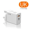 Cargador de Teléfono Móvil de Carga Súper Rápida de Doble Puerto de 120W, 67W Estándar Europeo y Británico, Cabezal de Carga Rápida Universal Pd+Usb de Protocolo Completo