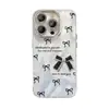 Cordón de Muñeca con Lazo Adecuado para Apple 16E Hilo de Pluma Funda para Teléfono Móvil 13Promax Gama Alta 15 Nuevo Modelo para Mujer 14