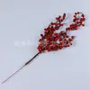 Flores Artificiais Transfronteiriças com Geada Frutas Vermelhas Frutinhas Estacas Decoração Acessórios Vermelhos de Natal Ornamentos para Móveis Frutinhas Vermelhas de Natal