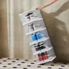 Zapatero Plegable Engrosado, Gabinete de Almacenamiento para Zapatos en Interiores con Tapa abatible Transparente a Prueba de Polvo, Caja de Zapatos Multicapa que se Puede Usar con un Solo Tirón