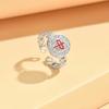 Nuevo Diseño Exclusivo Anillo Guofeng Explosivo Lujo Ligero Moda Mahjong Rojo Transportador de Fortuna Joyería de Apertura de Mahjong