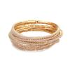 Pulseira de strass ultrafina de 2,0 mm pulseira elástica de noiva coreana fileira única brilho Pulseira elástica de cristal com diamantes