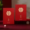Envelope Vermelho de Casamento 2024 Novo Bronzeamento High-end Suprimentos de Presente Feliz Palavra Bolso Mil Yuan Engrossado Selo de Presente Criativo