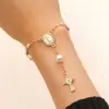 Pulsera de Ojo Maligno y Cruz de Venta Caliente Europea y Americana, Joyería Vintage Incrustada con Diamantes de María, Accesorios de Diseño de Nicho