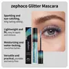 Máscara de Cílios Piscante Zephoco (Azul) É Espessa e Curvadora, Natural e Duradoura, Não Borra, Maquiagem para Olhos Portátil e Bonita