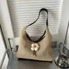 Bolsas Tejidas a Mano para Mujer 2026 Verano Nuevo Bolso Tote de Moda Bolso de Paja Simple de Gran Capacidad de Un Solo Hombro Estilo Ins