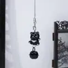 Cadena para Teléfono de Gato de Dibujos Animados 3D con Cascabel, Colgante Llavero de Cuentas, Accesorio DIY, Decoración para Coche y Bolsa
