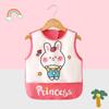 Bata Infantil para Comer, Impermeable y a Prueba de Aceite, Babero de Otoño e Invierno para Bebé para Usar por Encima, Moda y Lindo Conejo para Vestir al Revés