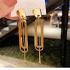 Europeu e Americano oco longo borla brincos moda vento frio design personalidade eardrop nicho brincos Coringa atacado