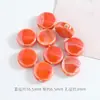 Color plateado claro con cuentas material para joyería DIY cuentas cerámicas sueltas obladas agujero recto accesorios para cadena de teléfono móvil venta al por mayor de cuentas cerámicas
