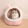 Nido para Gatos, Nido Cerrado para Mascotas, Nido Semi para Perros, Casa para Gatos, Calidez Invernal para Perros Pequeños y Medianos, Adecuado para Todas las Estaciones, Listo para Entrega