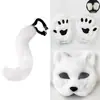 Cosplay Orejas de Gato Aro para el Cabello Accesorios de Cola de Gato Hechos a Mano Lindo Gato Madre Animal Oreja Accesorios para el Cabello Accesorios de Cola de Animal Traje